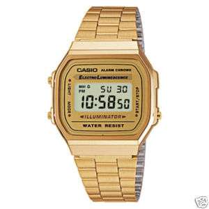 OROLOGIO CASIO ILLUMINATOR VINTAGE GOLD A168WG 9W NEW  