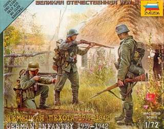 Zvezda Model Kit   WWII German Infantry 1939 1942 6105  