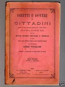 DIRITTI E DOVERI DEL CITTADINO di L. Vugliano 1894  