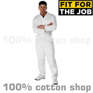 Fit For The Job PC182W Painters White Boilersuit Overalls Coveralls