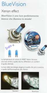 KIT LAMPADE H4 Blue Vision Xenon effect PHILIPS  