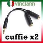 Sdoppiatore splitter cuffie auricolar per HTC Desire HD