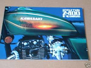 1978 KAWASAKI Z 400 JAPANESE SALES FOLDER  