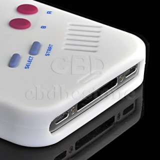 White Nintendo Silicone Case Game Boy For iPhone 4 4G  