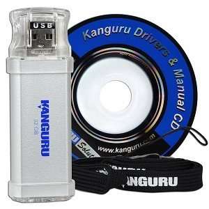  Kanguru FlashBlu 32GB USB 2.0 Flash Drive (Silver 