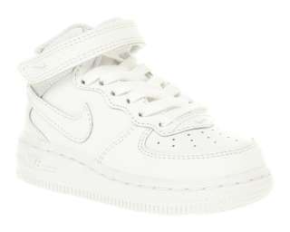 Kids Infants Nike Air Force 1 Mid All White Trainer Shoes  