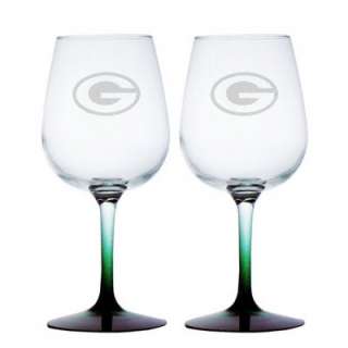 Green Bay Packers Wine Glass Set 