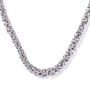 Steel Jewelry Byzantine Link Chain Stainless Steel Necklace 