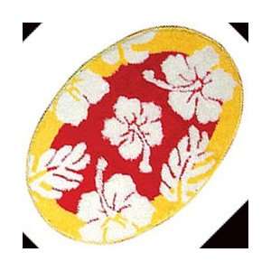 Yellow Red Floral Skim Board Hawaiian Surf Rugs 50529  