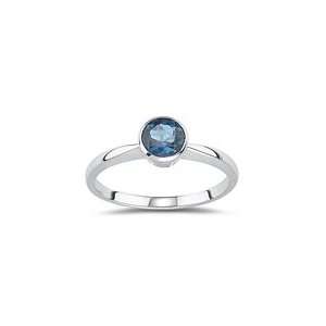   52 Ct London Blue Topaz Solitaire Ring in 14K White Gold 10.0 Jewelry