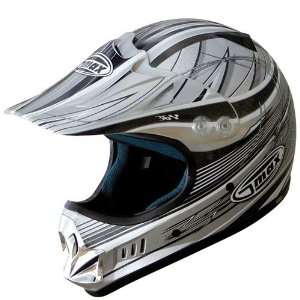  GM36Y Metallic Helmets, YL, Metallic Silver/Black/White 