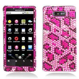   WX435, Pink Leopard Print Full Diamond Cell Phones & Accessories