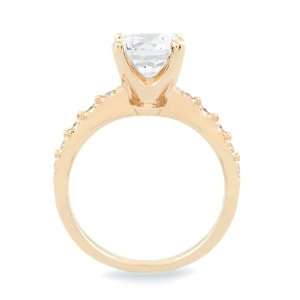  14k Yellow Gold Wedding Ring with Round Cut Center Diamond 