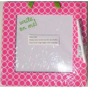   Office Dry Erase Board (PINK) with Circles / Polka Dots Toys & Games