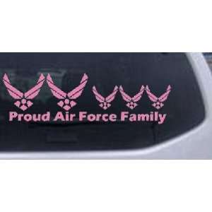 Pink 14in X 4.3in    Proud Air Force Stick Family 3 Kids Stick Family 