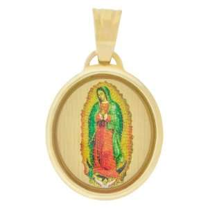  14k Yellow Gold, Virgin Mother Mary Guadalupe Pendant 