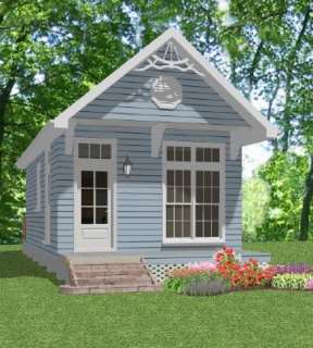 Complete House Plans   448 s/f Cute Cottage 1 bed/1 ba  
