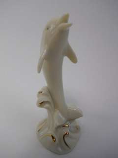   Small Dolphin Figure 24 Karat Gold Accents Animal Collectible  