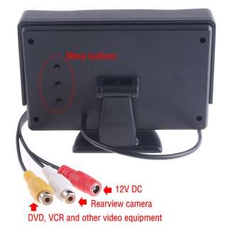 TFT LCD Car Reverse RearView Color Monitor DVD VCR  
