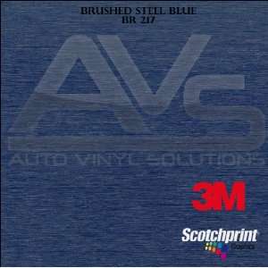  3M 1080 Scotchprint Brushed Blue Steel Vinyl Car Wrap 1ft 