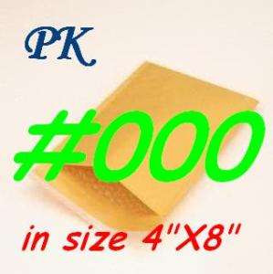 400 #000 Kraft Bubble Mailers Envelopes 4X8 Low Price  