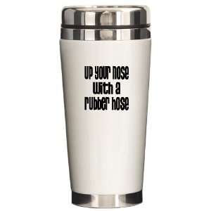  Up Your Nose 70s Vintage Ceramic Travel Mug by  