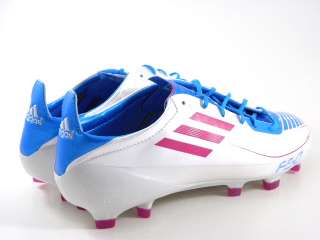 Adidas F50 Adizero TRX Fg White/Cyan Blue/Pink Soccer Futball Cleats 