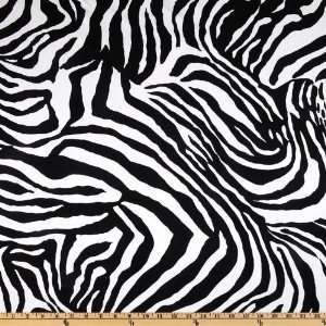 60 Wide Nylon Lycra Swimwear/Activewear Animal Print White/Black 