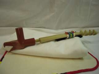 Eaglehead Peace Pipe   Native American Pipestone  