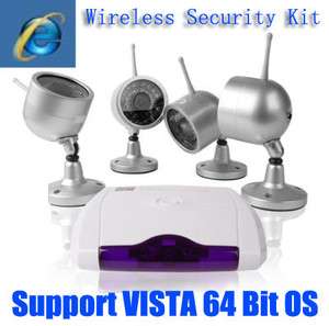 Analogue Wireless IR Camera*4 W/ USB DVR Home Security Surveillance 
