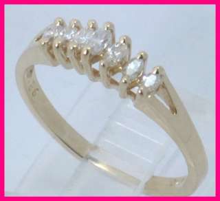 14kyg Marquise Diamond Graduated Anniversary Ring .26ct  