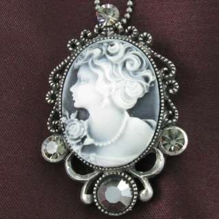 Vintage Antique Design Cameo Pendant Necklace for Brooch Pin Cameo 
