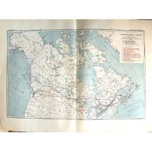  Map Canada 1915 Transcontinental Railways Alberta