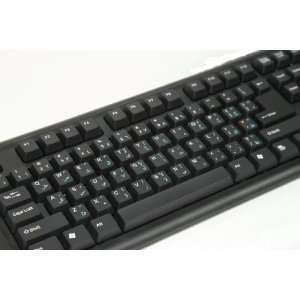  Arabic English Black Keyboard with White English Letters 