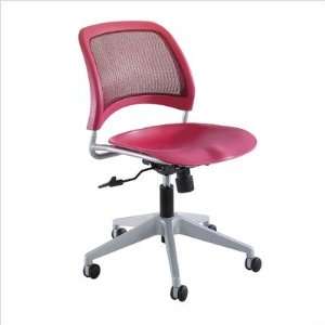  Reve Plastic Task Chair Armless Color Plum, Frame Silver 