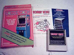 ATARI 2600 GAME; DONKEY KONG 1982 COLECO Complete in Box Arcade 