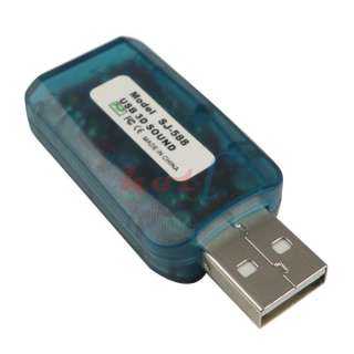USB 2.0 Mic Speaker 5.1 CH 3D Audio Sound Card Adapter  