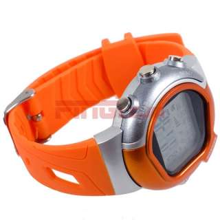 New Orange Color Calorie Counter Heart Rate Pulse Monitor Wrist Watch 