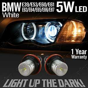 2PCS 5W BMW Angel Eye BMW LED Car Fog Lights E39 E53 E60 E61 E63 E64 