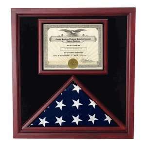  flag and certificate display case  Military