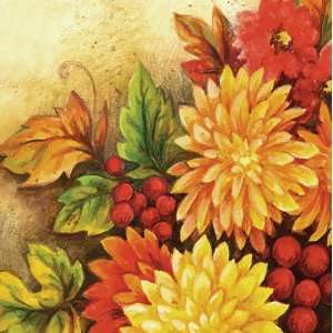  Autumn Flowers Paper Beverage Napkins Health & Personal 