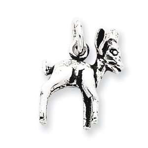  Sterling Silver Antiqued Baby Fawn Charm West Coast 