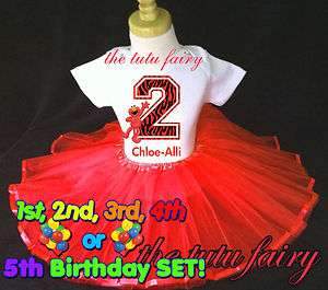   birthday shirt & tutu set outfit 1st 2nd 3rd 4th name age girl baby