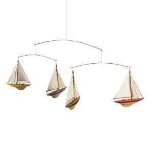 Authentic Models Sailboats Boat Hanging Baby Mobile  
