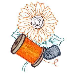 Brother/Babylock PES Embroidery Machine Card SUNFLOWERS  