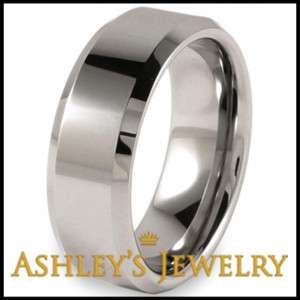 Tungsten Carbide Rings 8mm Band Polished Size 11.5 Ring  
