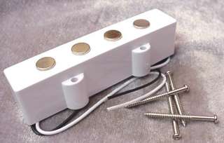 WHITE BASS GUITAR PICKUP FOR JAZZ BASS   3/8THS POLE  