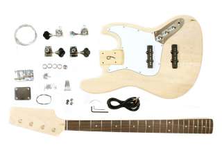 Unfinished Electric Jazz Bass Guitar Kit DIY Project   New Make Your 