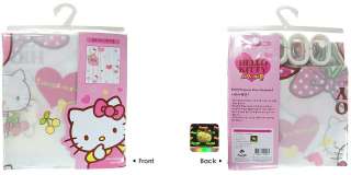 Hello Kitty Strawberry Bath Shower Curtain with Hooks  