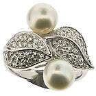 BELLA LUCE FRESHWATER PINK PEARL RING SZ 6 SILVER CZ  